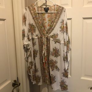 Angie Floral Flutter Sleeve Dress